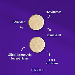 Orzax Efervit Multivitamin ve Mineral 20 Tablet - 3