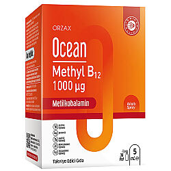 Orzax Ocean 1000 mg Methyl Cobalamin B12 Sprey 5 ml - Orzax