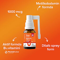 Orzax Ocean 1000 mg Methyl Cobalamin B12 Sprey 5 ml - 3