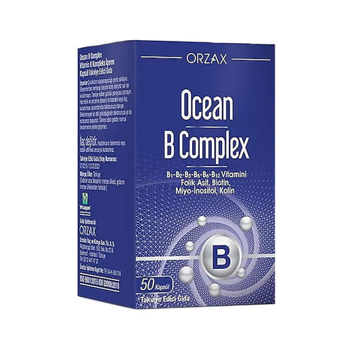 Orzax Ocean B Complex Takviye Edici Gıda 50 Kapsül - Diğer