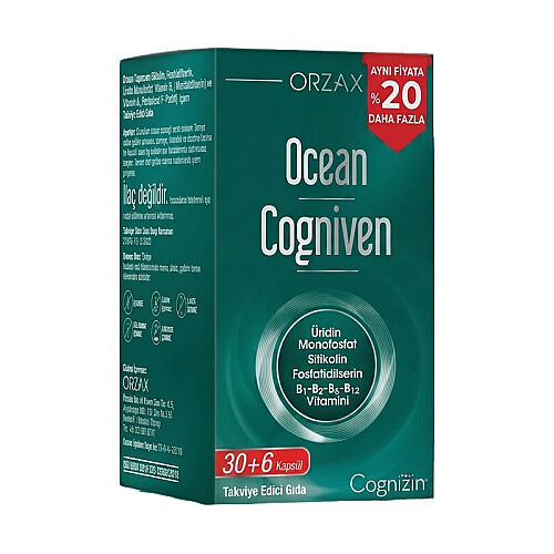 Orzax Ocean Cogniven Takviye Edici Gıda 30+6 Kapsül - Orzax