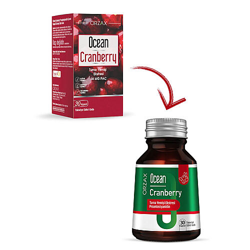 Orzax Ocean Cranberry Turna Yemişi Ekstresi 30 Tablet Takviye Edici Gıda - Orzax (1)