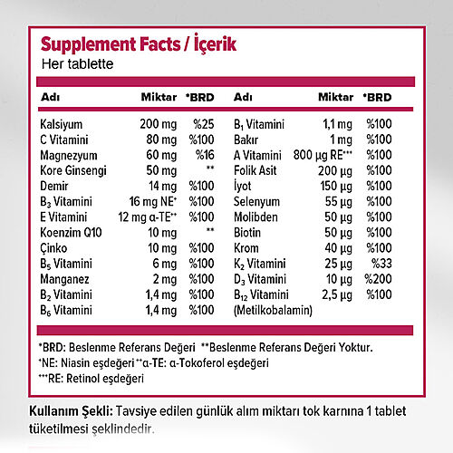 Orzax Ocean Daily One Energy 30 Tablet - Takviye Edici Gıda - 4