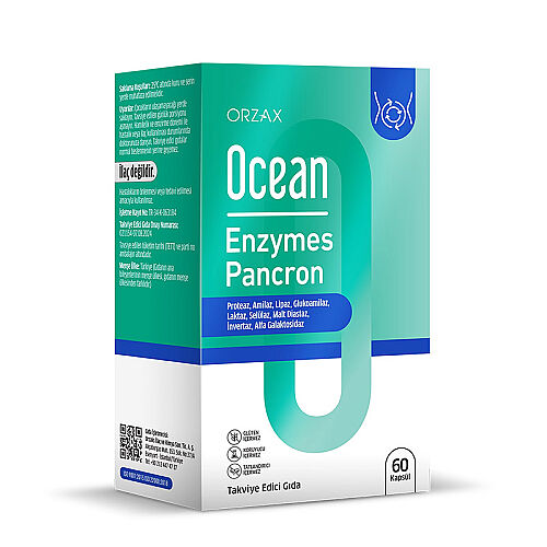 Orzax Ocean Enzymes Pancron 60 Kapsül - Orzax