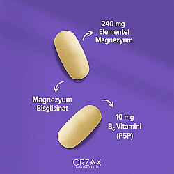 Orzax Ocean ExtraMag Magnezyum Bisglisinat + P5P Takviye Edici Gıda 60 Tablet - 2