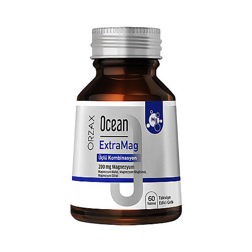 Orzax Ocean ExtraMag Üçlü Magnezyum Kombinasyonu 60 Tablet - Orzax