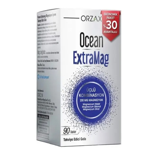 Orzax Ocean ExtraMag Üçlü Magnezyum Kombinasyonu 90 Tablet - Diğer