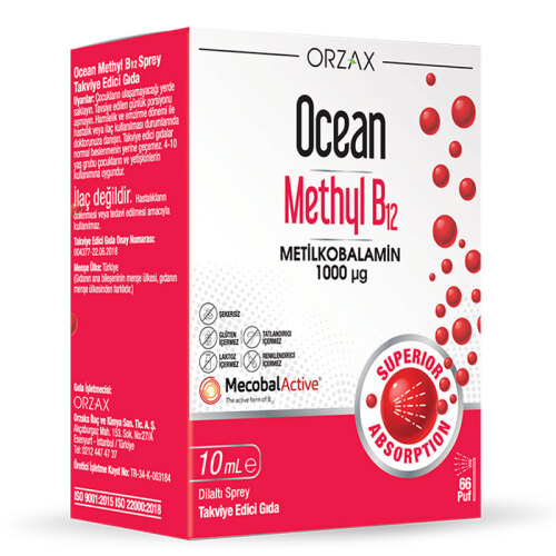 Orzax Ocean Methyl B12 10 ml Takviye Edici Gıda - Orzax