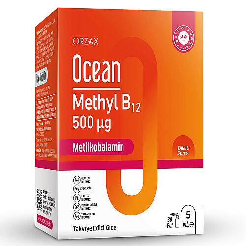 Orzax Ocean Methyl B12 Dilaltı Sprey 5 ml - 30 Doz - Orzax
