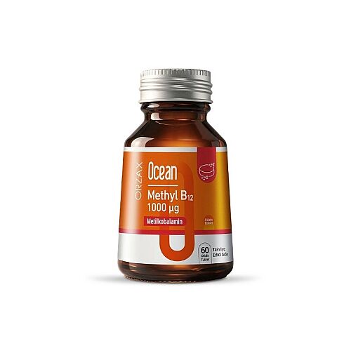 Orzax Ocean Methyl B12 Takviye Edici Gıda 60 Dilaltı Tablet - Orzax