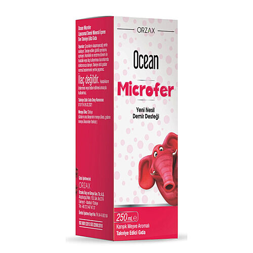 Orzax Ocean Microfer Lipozomal Demir Sıvı Takviye Edici Gıda 250 ml - Orzax