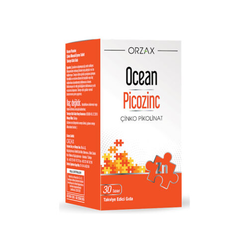 Orzax Ocean Picozinc Takviye Edici Gıda 30-15 Tablet - Orzax
