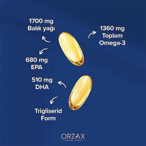 Orzax Ocean Ultimate Balık Yağı 1700 mg 30 Softjel Kapsül - 3