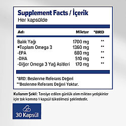 Orzax Ocean Ultimate Balık Yağı 1700 mg 30 Softjel Kapsül - 2