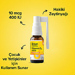 Orzax Ocean Vitamin D3 400 IU Sprey 20ml - 2