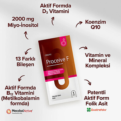 Orzax Proceive-F Takviye Edici Gıda 30 Saşe - 3