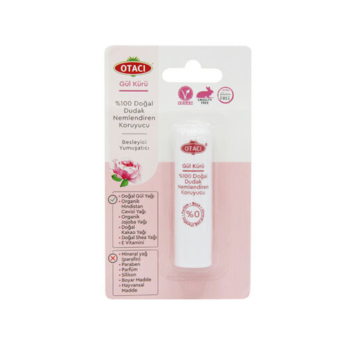 Otacı Gül Kürü Doğal Dudak Nemlendiren Koruyucu 4.2 gr - Otacı
