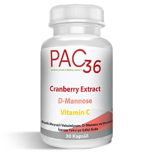 Pac 36 Cranberry Extract D-mannoz ve Vitamin C 30 Kapsül - OTC İstanbul İlaç