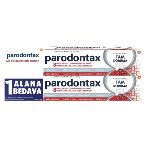 Parodontax Beyazlatıcı Tam Koruma Diş Macunu 75 ml - 1 ALANA 1 BEDAVA - Parodontax