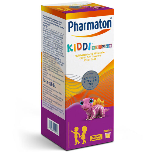 Pharmaton Kiddi Growth Sıvı Takviye Edici Gıda 200 ml - Meyve Aromalı - 1