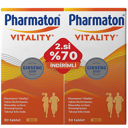 Pharmaton Vitality 30 Tablet Avantajlı 2'li Paket - Pharmaton