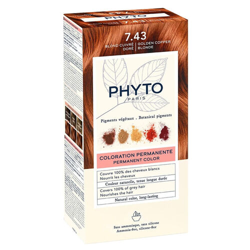 Phyto Phytocolor Bitkisel Saç Boyası 7.43 - Kumral Bakır Dore Yeni Formül - Diğer
