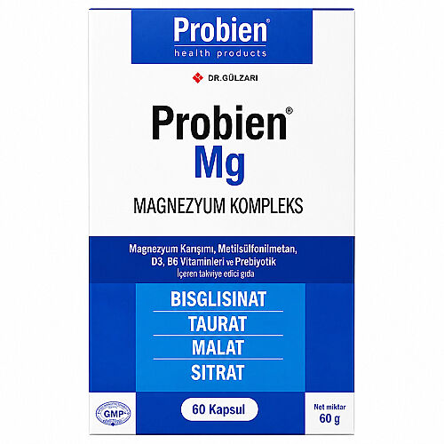 Probien Mg Magnezyum Kompleks Takviye Edici Gıda 60 Kapsül - Probien