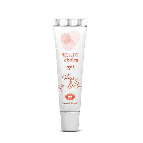 Pure Choice Parlatıcı 3in1 Glossy Lip Balm - Sunset Peach 10 ml - Pure Choice