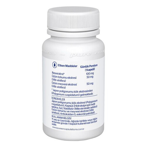 Pure Encapsulations Resveratrol Extra Takviye Edici Gıda 30 Kapsül - Pure Encapsulations (1)
