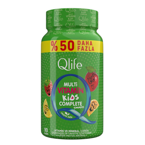 Qlife Multivitamin Kids Complete Takviye Edici Gıda 90 Adet - 1