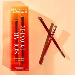 Real Techniques RT-0061 Solar Power Smolder Limited Edition İkili Göz ve Kaş Makyaj Fırça Seti - 2