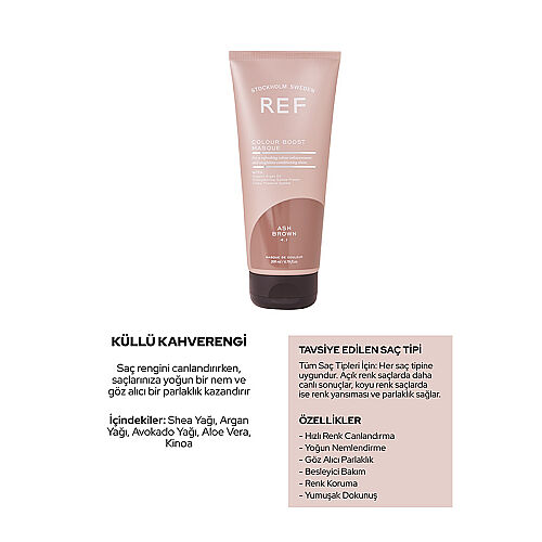 REF Colour Boost Masque Cool Ash Brown 4.1 200 ml - Ref Stockholm Sweden (1)