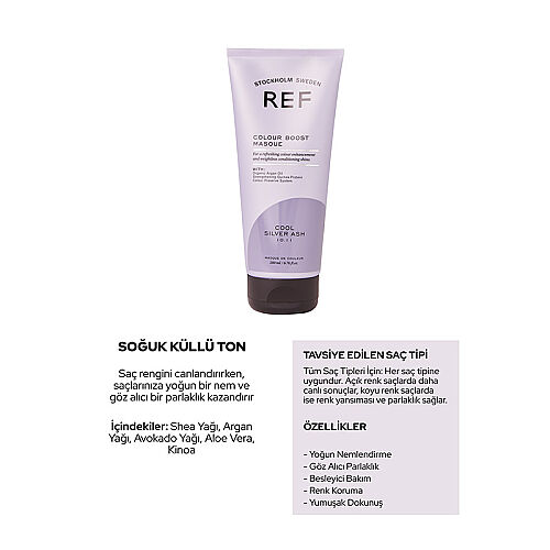 REF Colour Boost Masque Cool Silver Ash 10.11 200 ml - Ref Stockholm Sweden (1)