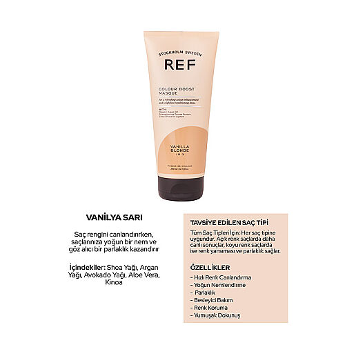 REF Colour Boost Masque Cool Vanilla Blonde 10.3 200 ml - Ref Stockholm Sweden (1)