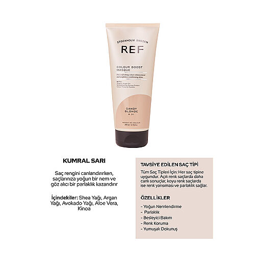 REF Colour Boost Masque Sandy Blonde 8.31 200 ml - Ref Stockholm Sweden (1)