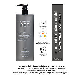 REF Hair Body Nemlendirici Saç ve Vücut Şampuanı 1000 ml - 2