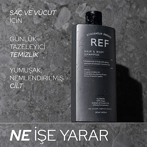 REF Hair Body Nemlendirici Saç ve Vücut Şampuanı 1000 ml - 3