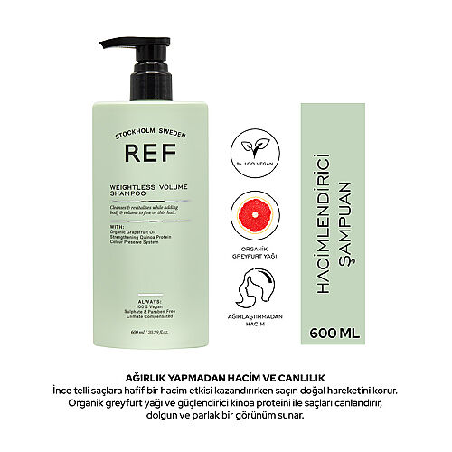 Ref Weightless Volume Shampoo 600 ml - Ref Stockholm Sweden (1)