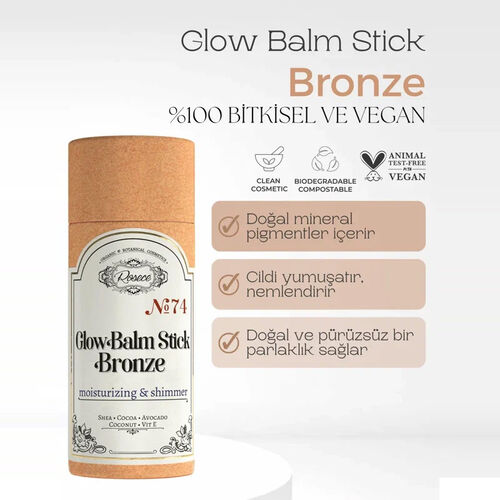 Rosece R74 Işıltılı Stick Vücut Yağı Glow Balm Stick Bronze 75 ml - 2