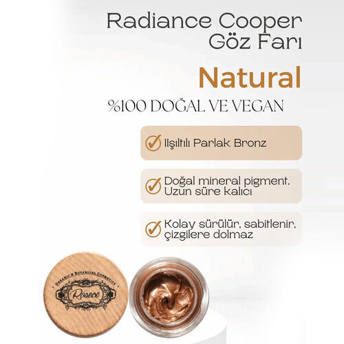 Rosece Radiance Wings Krem Göz Farı 7 gr - B35 - Yoğun Işıltılı Bronz - 2