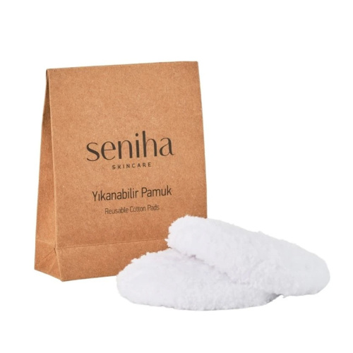 Seniha Skincare Pamuk Yıkanabilir Makyaj Temizleme Pedi 2li (Promosyon Ürünü) - 1
