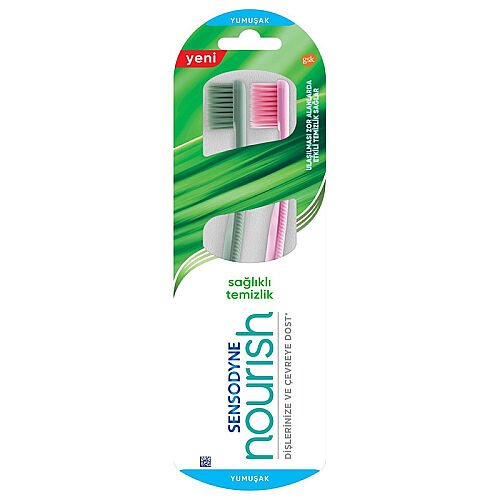 Sensodyne Nourish Sağlıklı Temizlik Diş Fırçası Yumuşak 2'li - Sensodyne