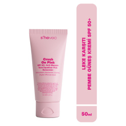 She Vec Crush On Pink - SPF 50+ Leke Karşıtı ve Ton Eşitleyici Pembe Güneş Kremi 50 ml - 2