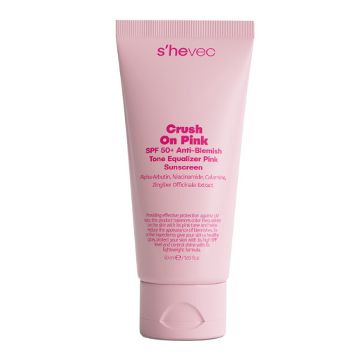 She Vec Crush On Pink - SPF 50+ Leke Karşıtı ve Ton Eşitleyici Pembe Güneş Kremi 50 ml - She Vec