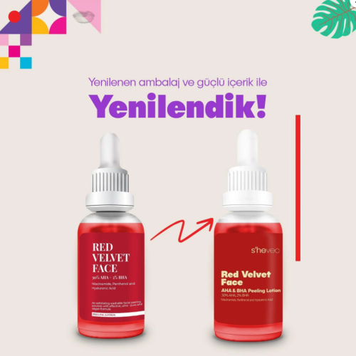 She Vec Red Velvet Face AHA+ BHA Yüz Peelingi 30 ml - 5