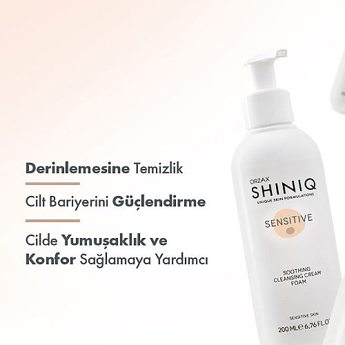 Shiniq Sensitive Hassas Ciltler için Temizleyici Krem Köpük 200 ml - 3