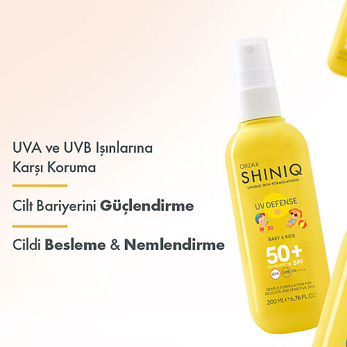 Shiniq UV Defense Bebek ve Çocuklar için Güneş Koruyucu Vücut Spreyi SPF 50+ 200 ml - 3