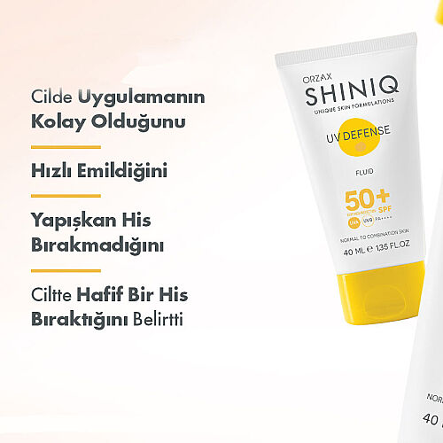 Shiniq UV Defense Normal ve Karma Ciltler için Güneş Koruyucu SPF50 + 40 ml - 4