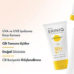 Shiniq UV Defense Normal ve Karma Ciltler için Renkli Güneş Koruyucu SPF50 + 40 ml - 3