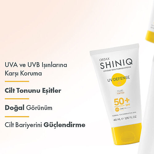 Shiniq UV Defense Normal ve Karma Ciltler için Renkli Güneş Koruyucu SPF50 + 40 ml - 3